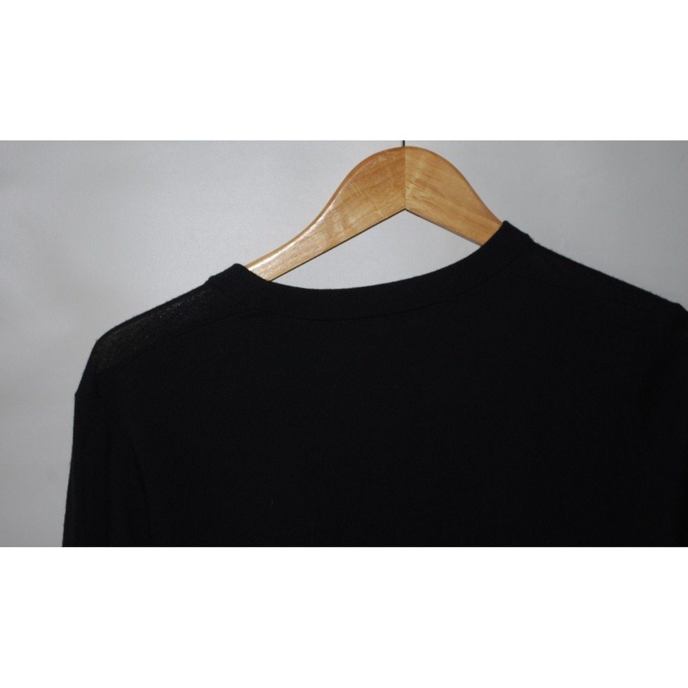 Theory Regal Merino Wool Sweater Men's M Black Crew Neck Quiet Luxury - Picture 6 of 6